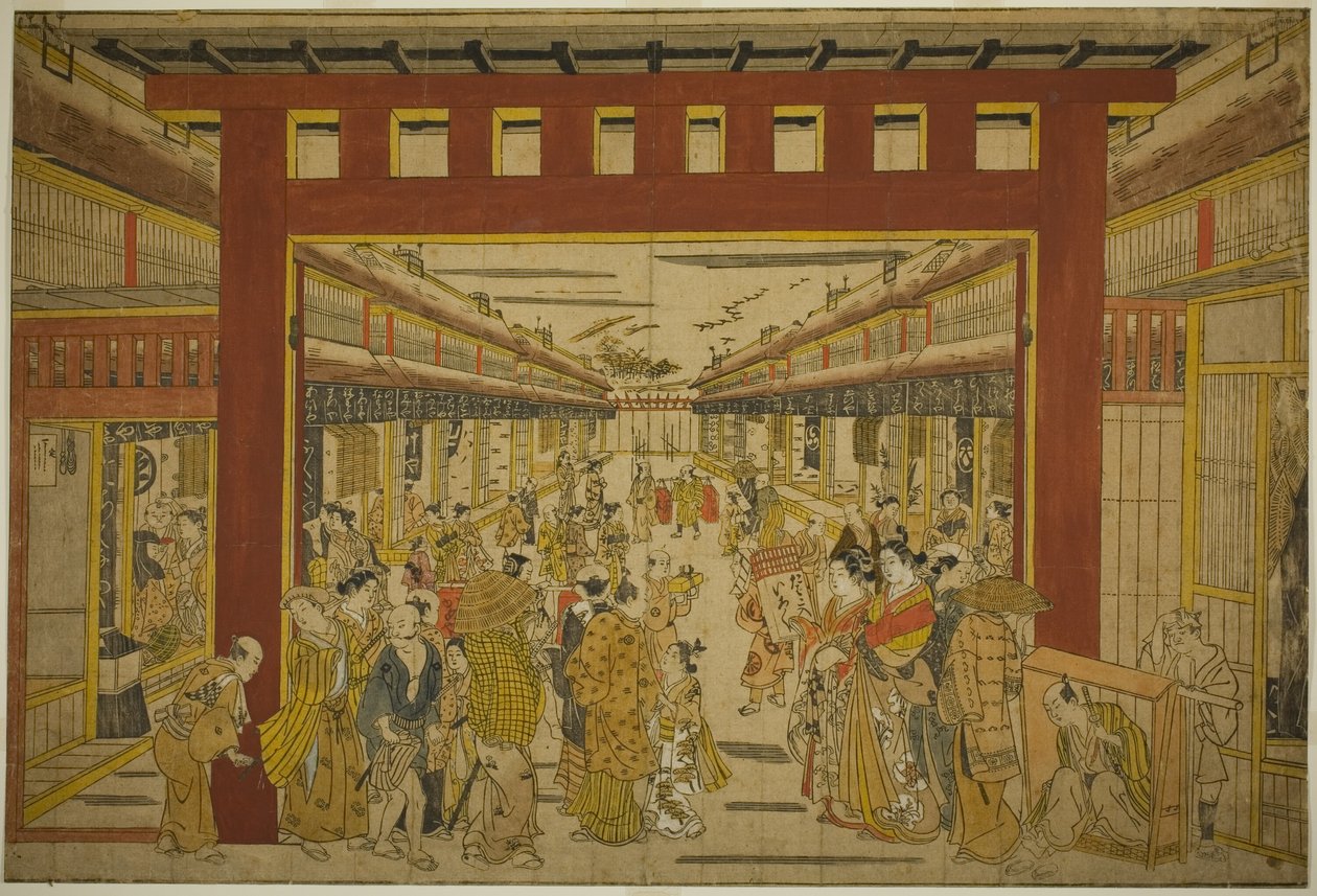Nakanocho in Yoshiwara von Okumura Masanobu