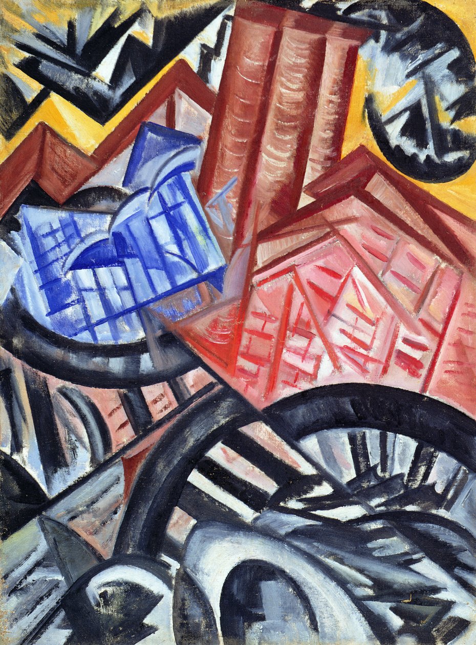 Die Fabrik und die Brücke von Olga Rozanova
