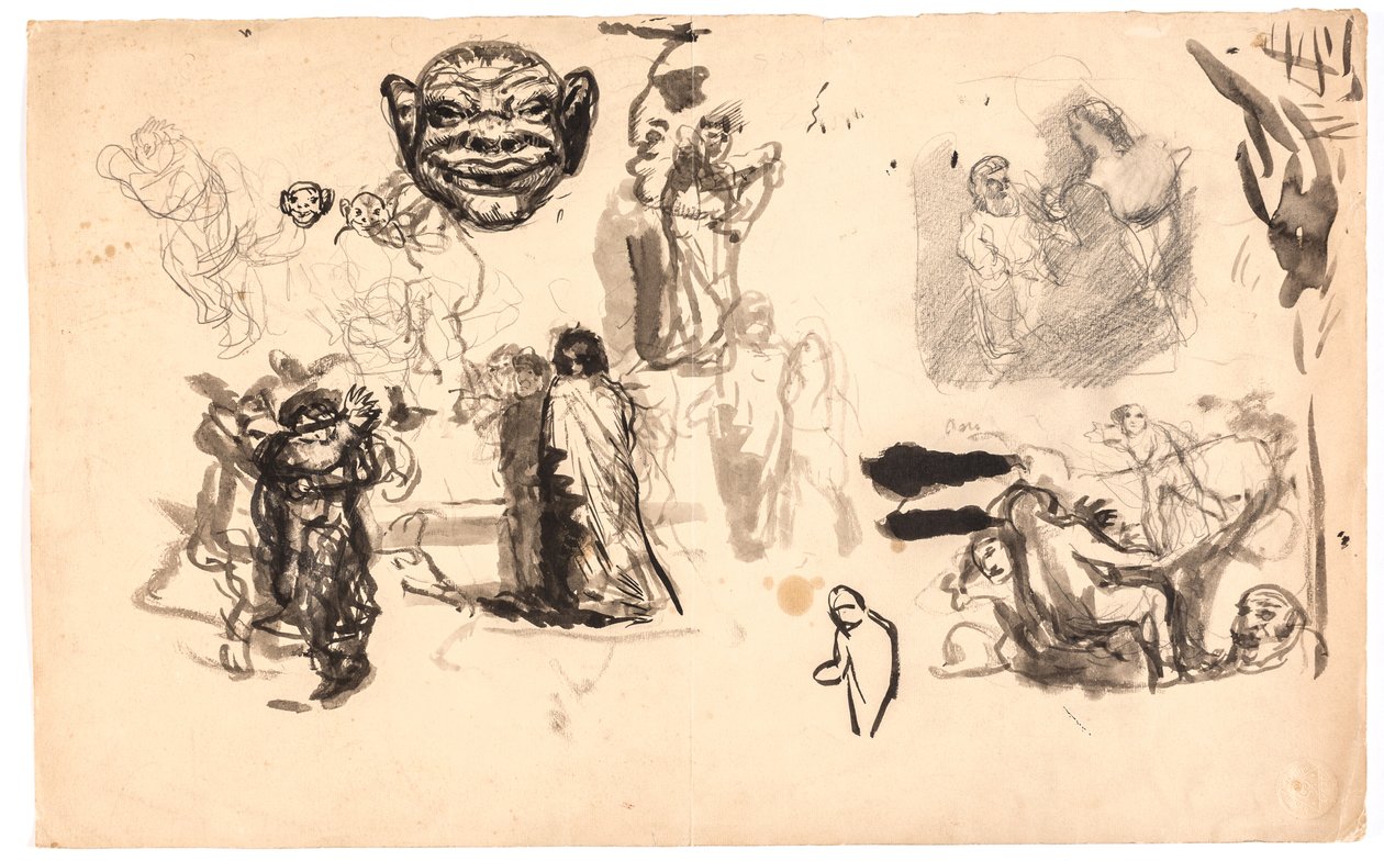 Figuren- und Kompositionsstudien von Oluf Hartmann