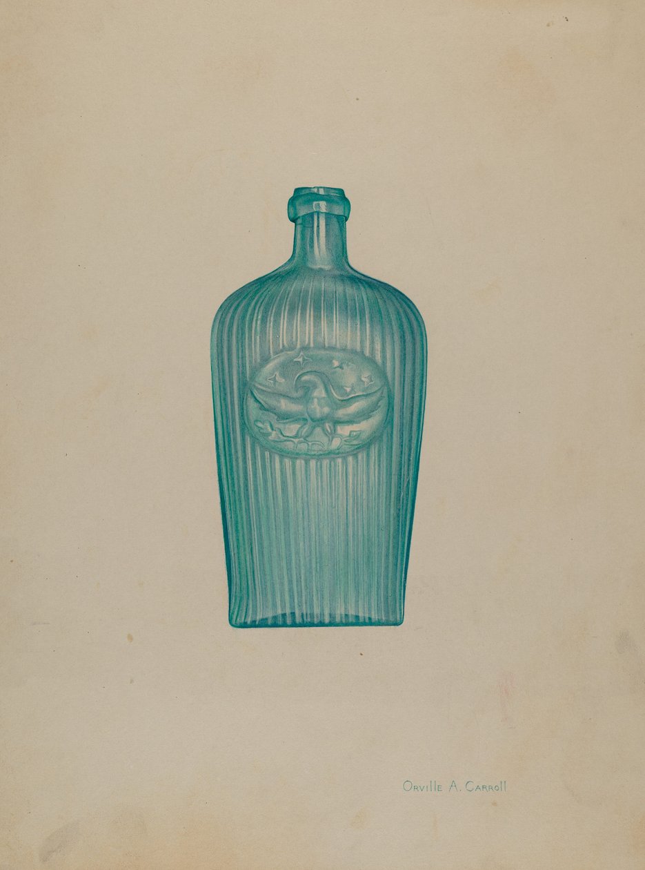 Glasflasche von Orville A. Carroll