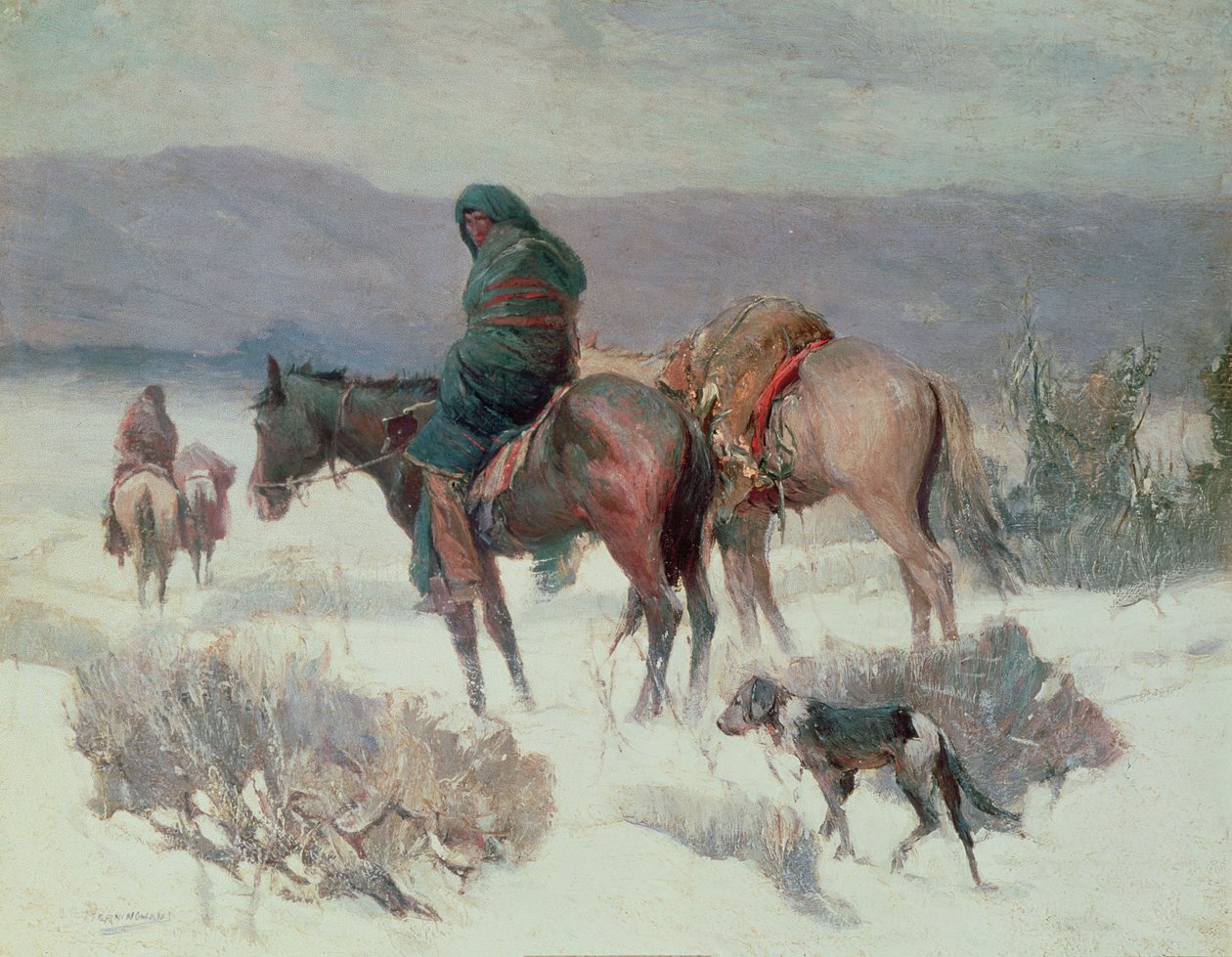 Winterjagd von Oscar Edward Berninghaus
