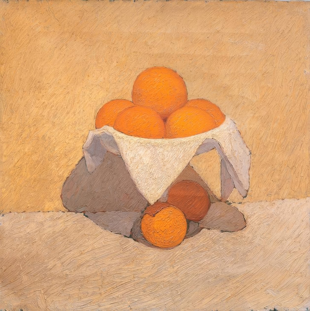 Obststand mit Orangen von Oscar Ghiglia