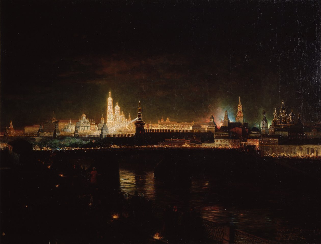Beleuchtung des Moskauer Kremls, 1883 von Oskar Adolfovich Hofman