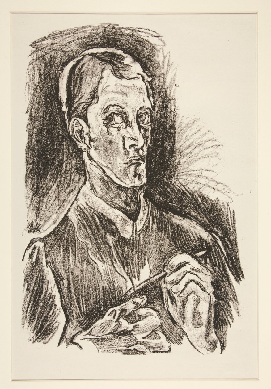 Selbstporträt, aus dem Portfolio von Oskar Kokoschka