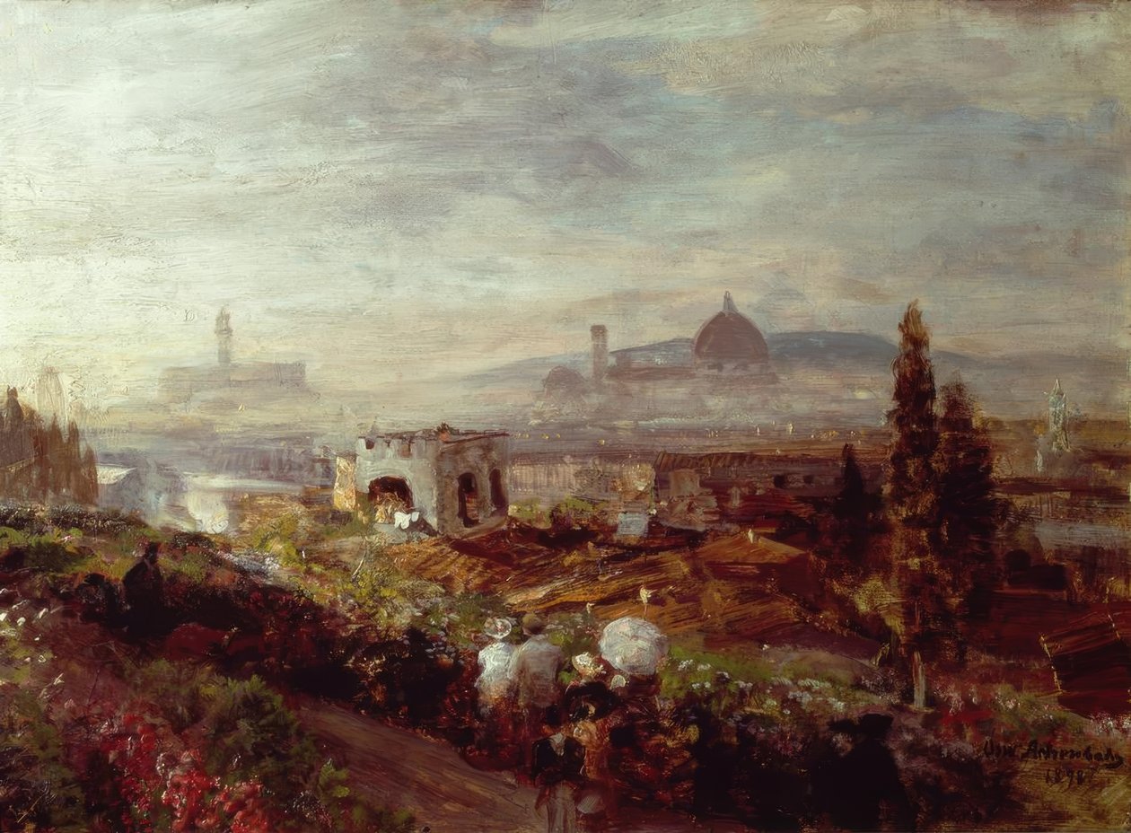 Blick auf Florenz von Oswald Achenbach