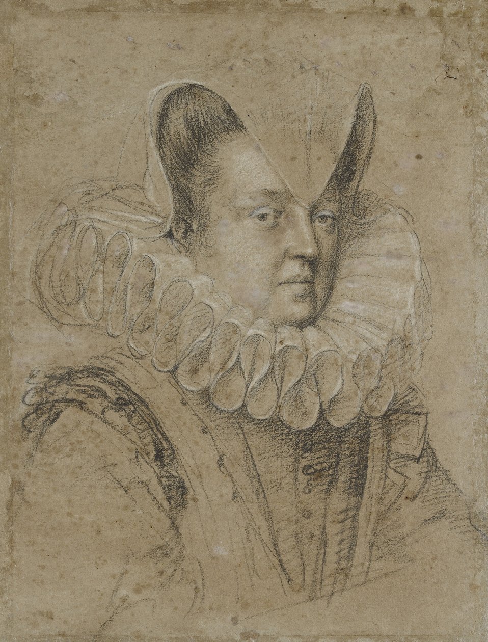 Porträt von Margherita, Herzogin von Ferrara von Ottavio Mario Leoni