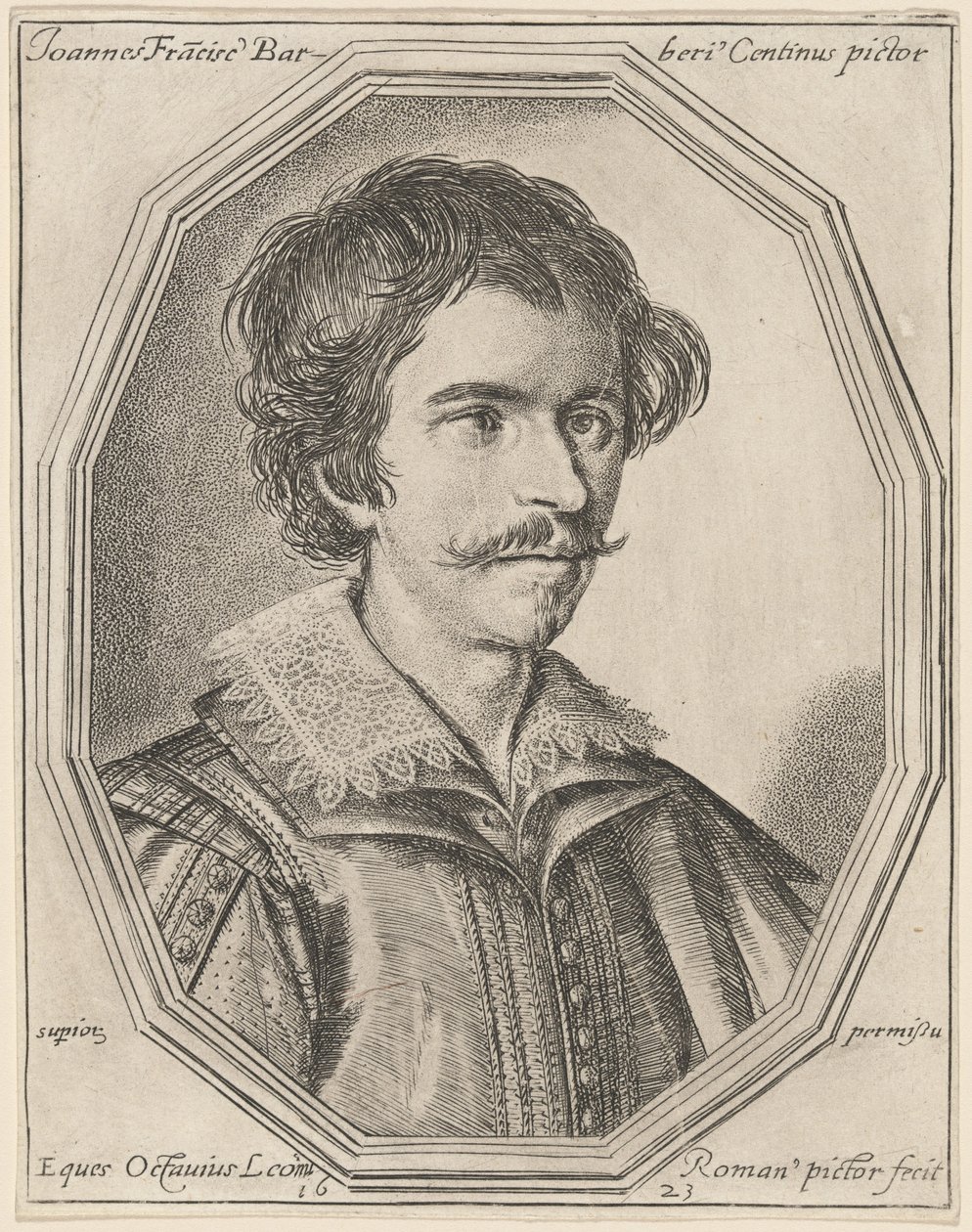 Giovanni Francesco Barbieri, genannt Guercino von Ottavio Leoni