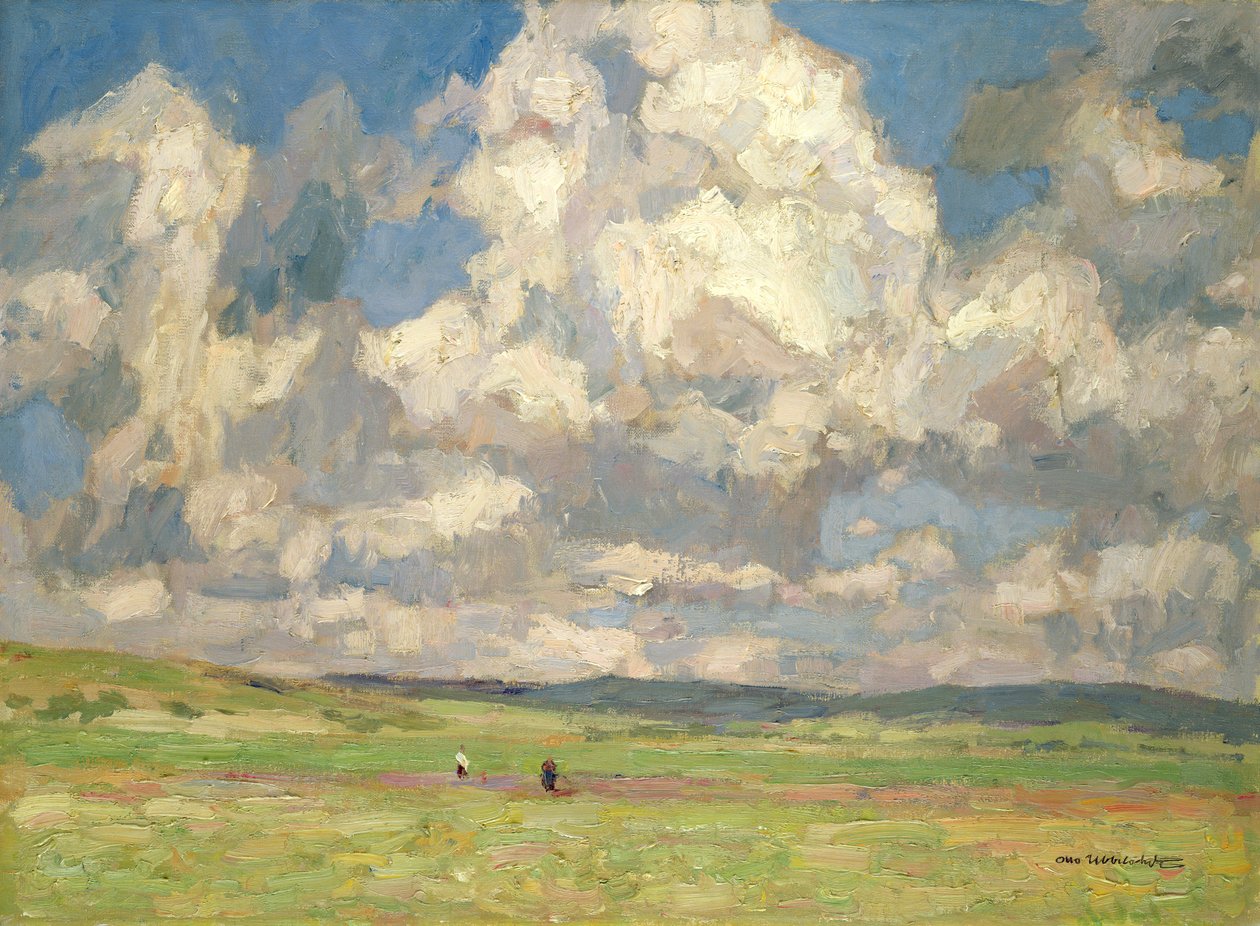 Sommerwolken über Gossfelden von Otto Ubbelohde