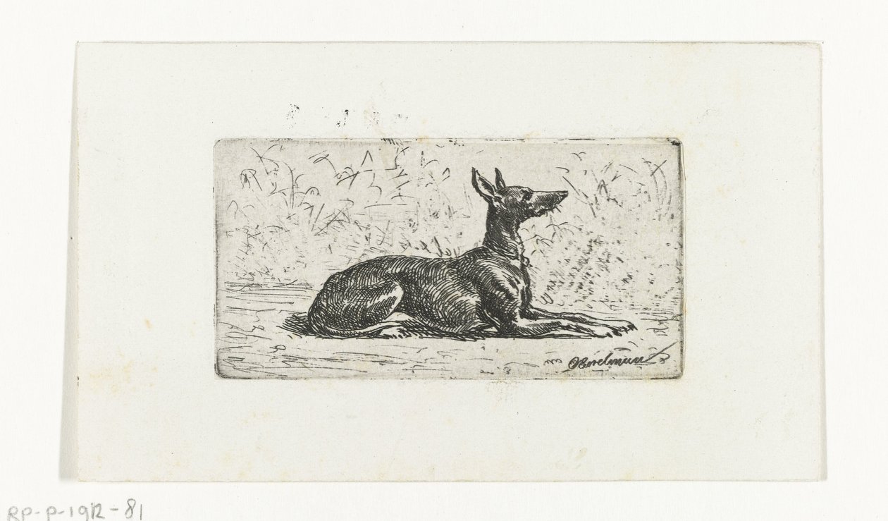 Liegender Windhund von Otto Eerelman