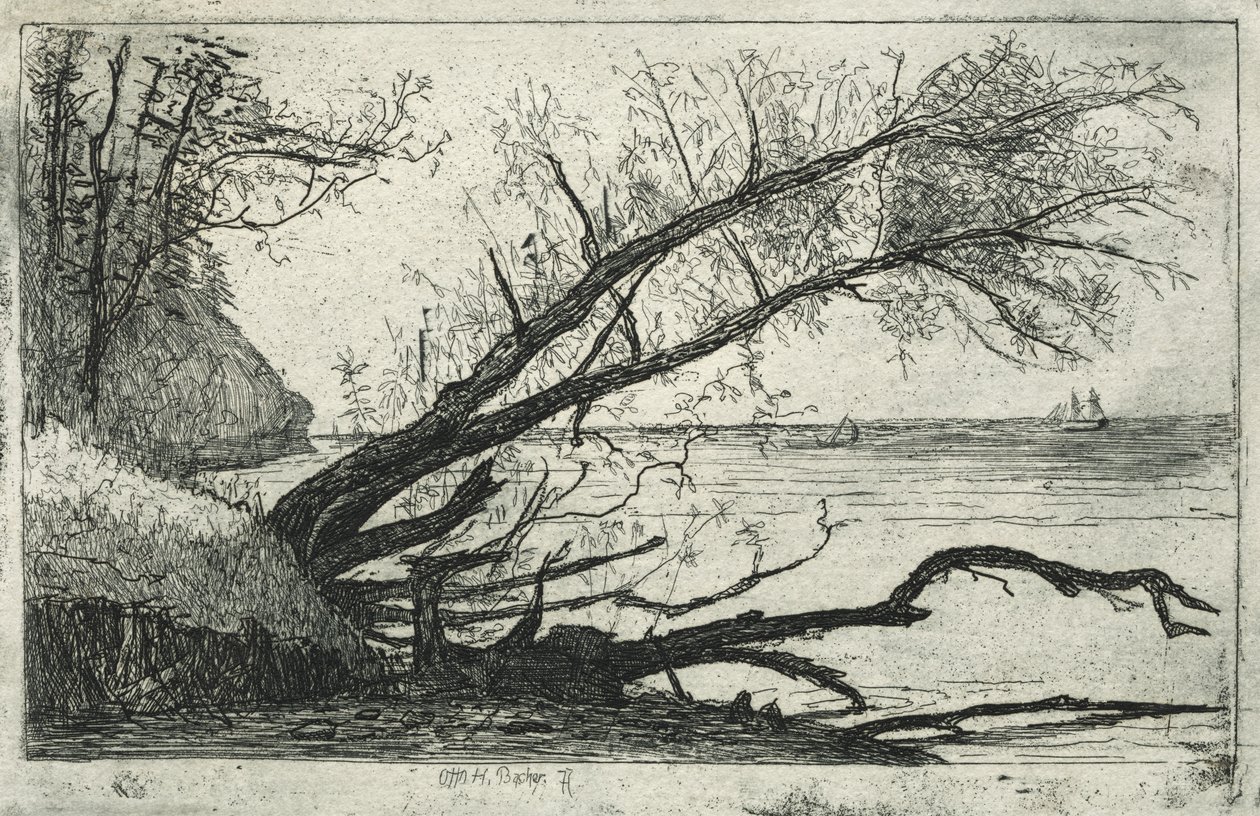 Ufer des Sees, Cleveland, 20. Jahrhundert von Otto H. Bacher