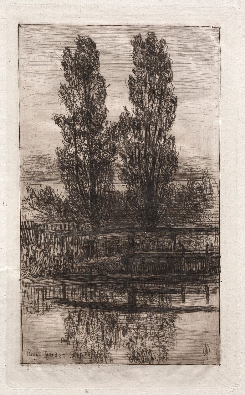 Pappeln, Königlicher Garten, Schleissheim, 1879 von Otto H. Bacher