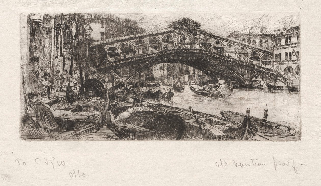 Die Rialto-Brücke, Venedig von Otto H. Bacher