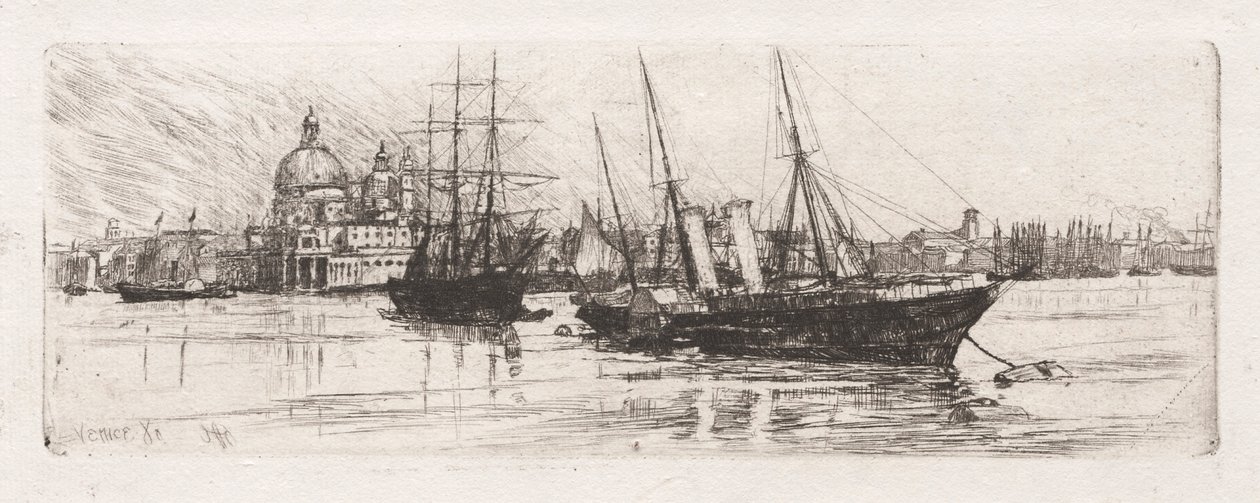 Zwei Boote, Venedig von Otto H. Bacher