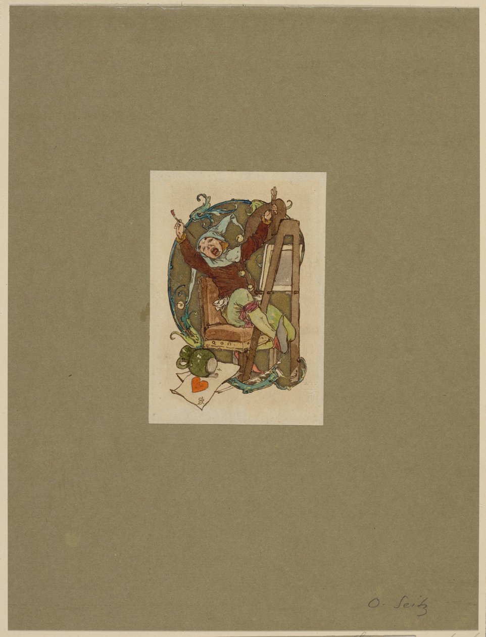 Gnom an der Staffelei von Otto Seitz