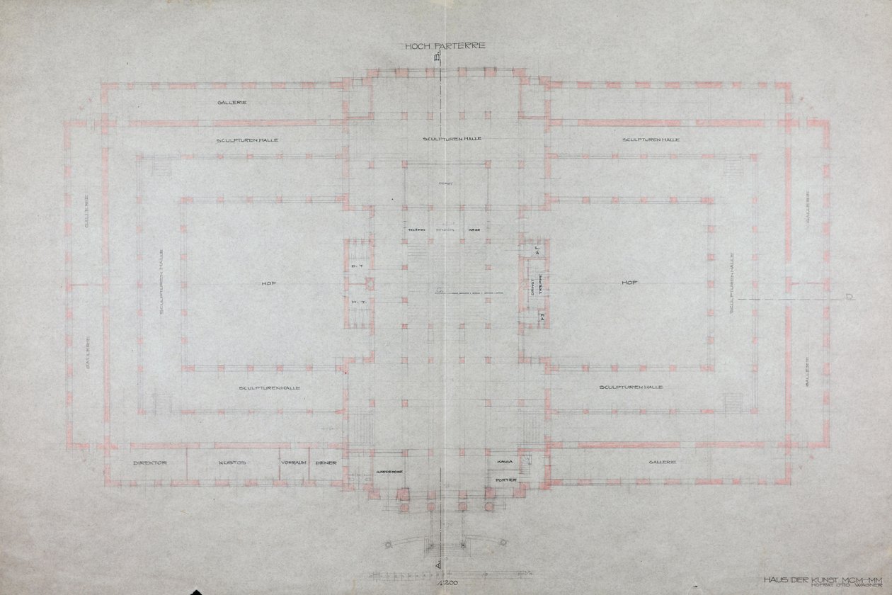 Projekt für ein "Haus der Kunst MCM-MM" von Otto Wagner