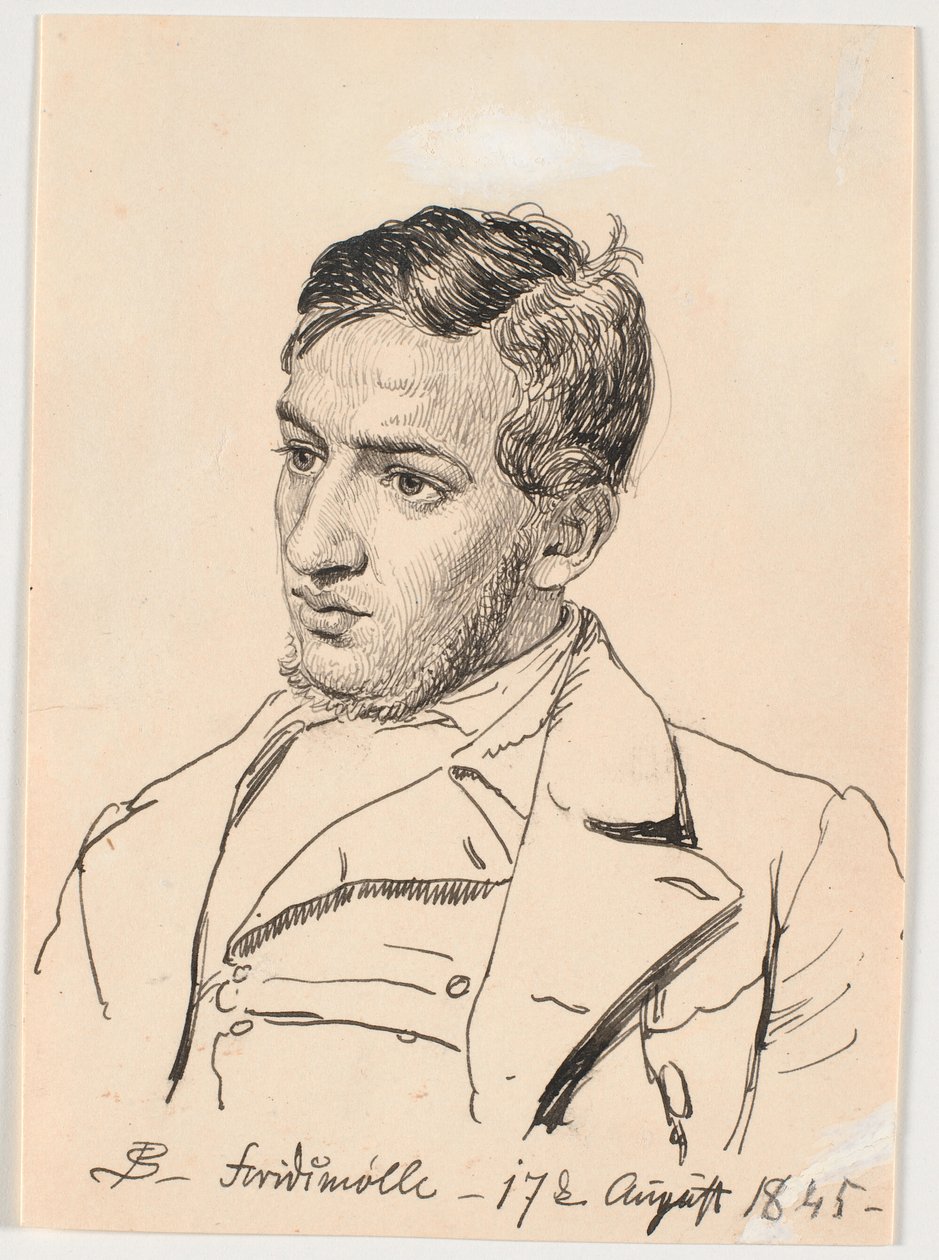 Porträt des Malers Carlo Dalgas von P.C. Skovgaard