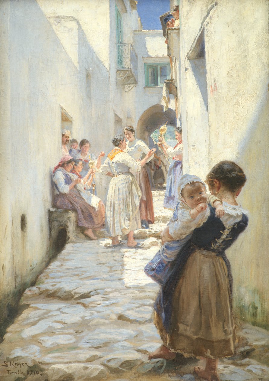 Eine Straße in Torello, Italien von Peder Severin Krøyer