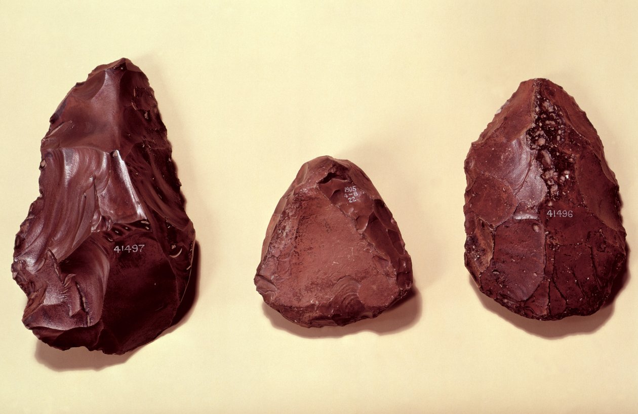 Feuerstein-Axtköpfe von Paleolithic