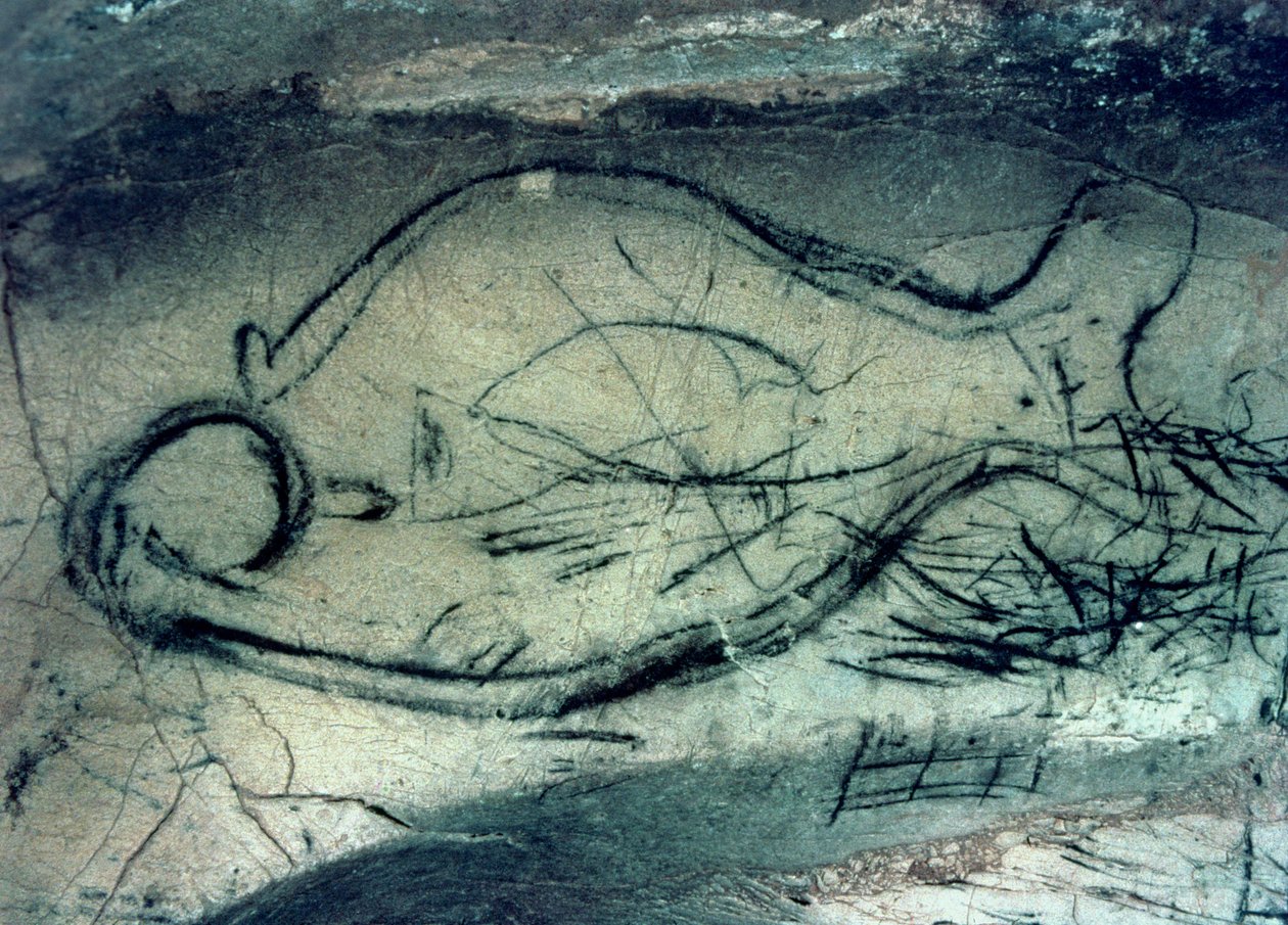 Marinefigur, Paläolithikum (ca. 40000-12000 v. Chr.) (Foto) von Paleolithic Paleolithic