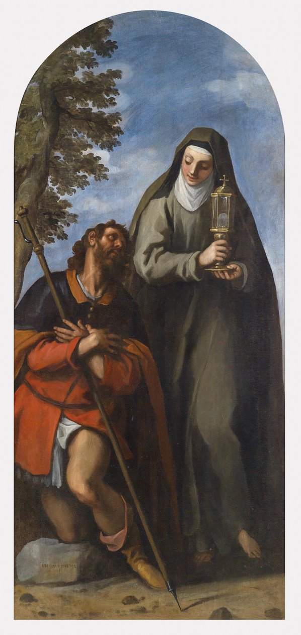 Die Heiligen Rochus und Klara von Palma Il Giovane