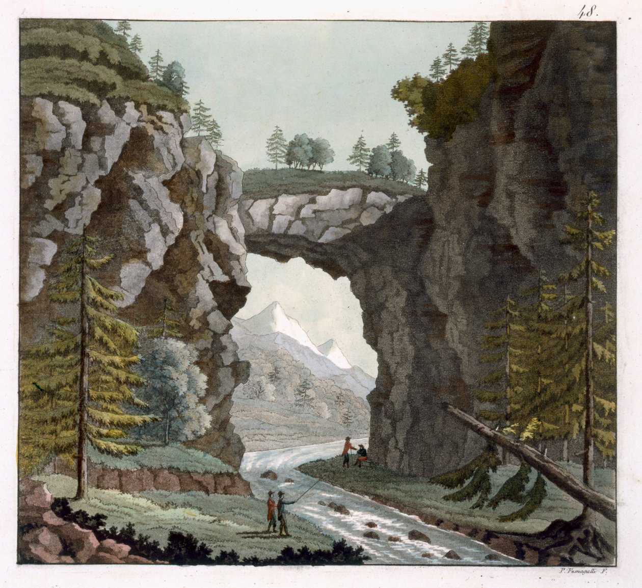 Die Felsenbrücke, Virginia, aus 