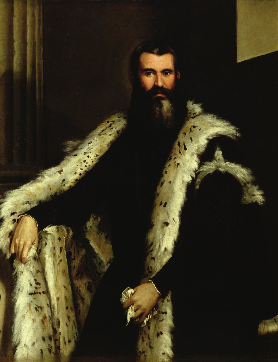 Porträt eines Mannes im Pelzmantel, um 1566 von Paolo Veronese