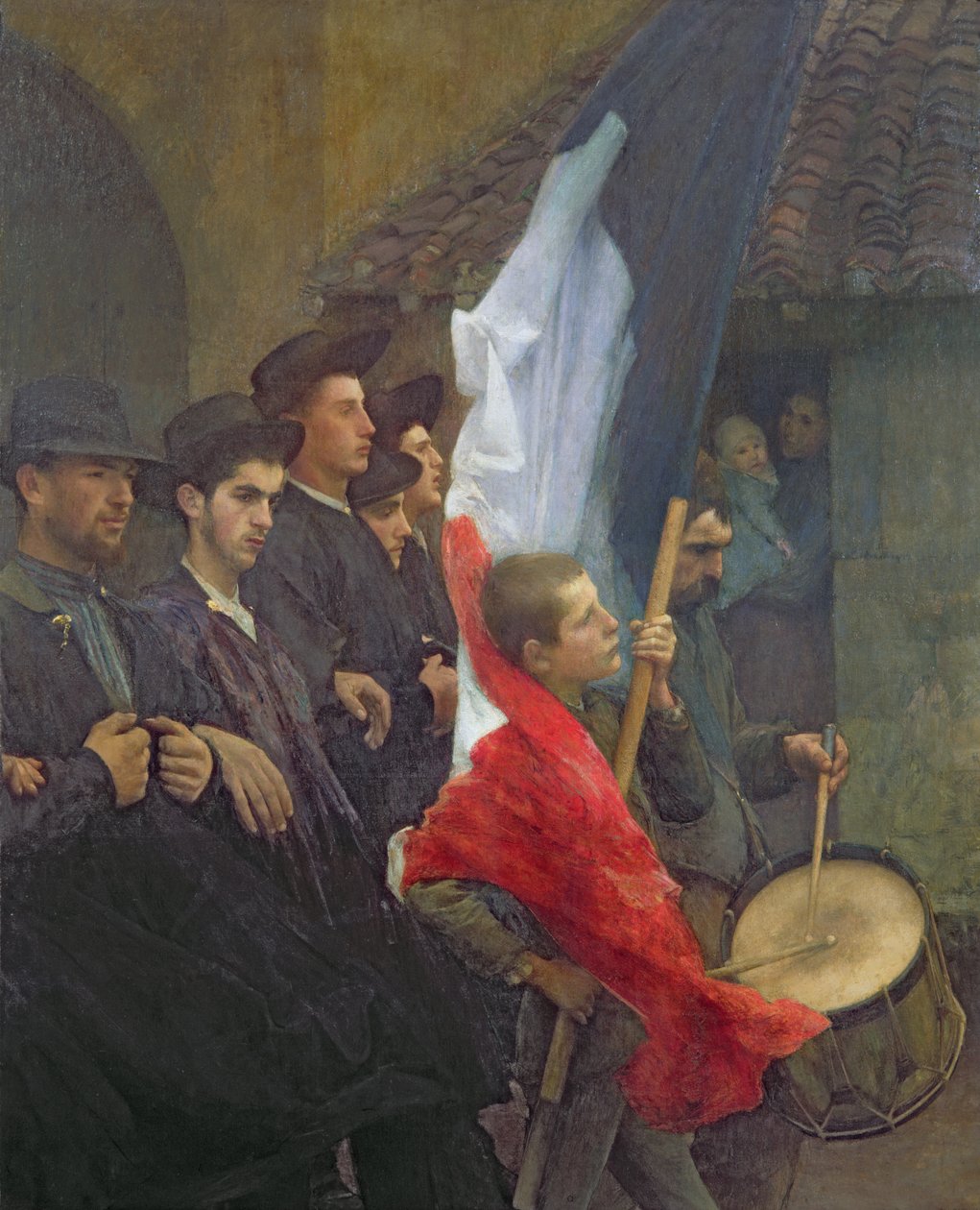 Die Wehrpflichtigen, c.1880 von Pascal Adolphe Jean Dagnan Bouveret