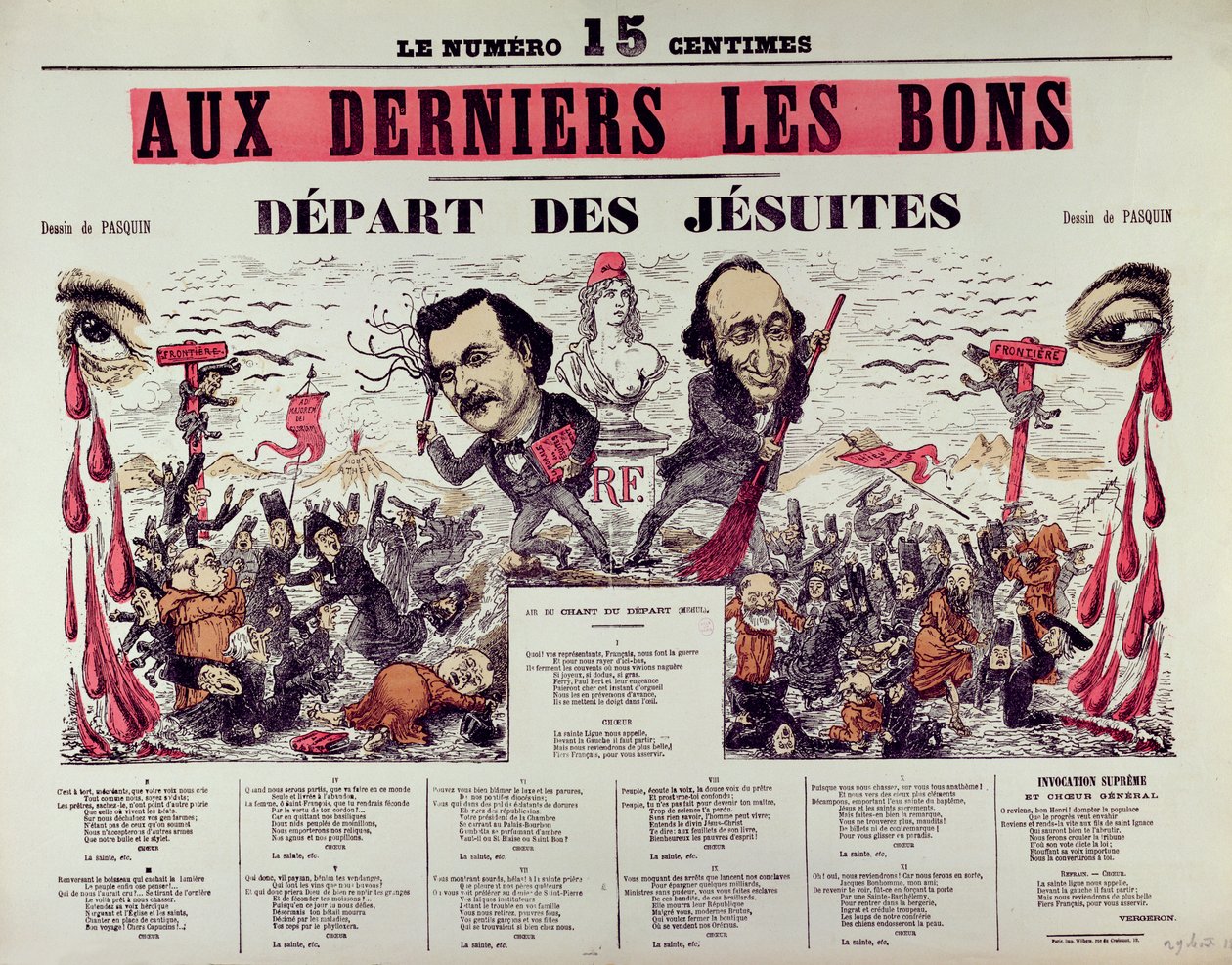 Die Abreise der Jesuiten, 1880 von Pasquin