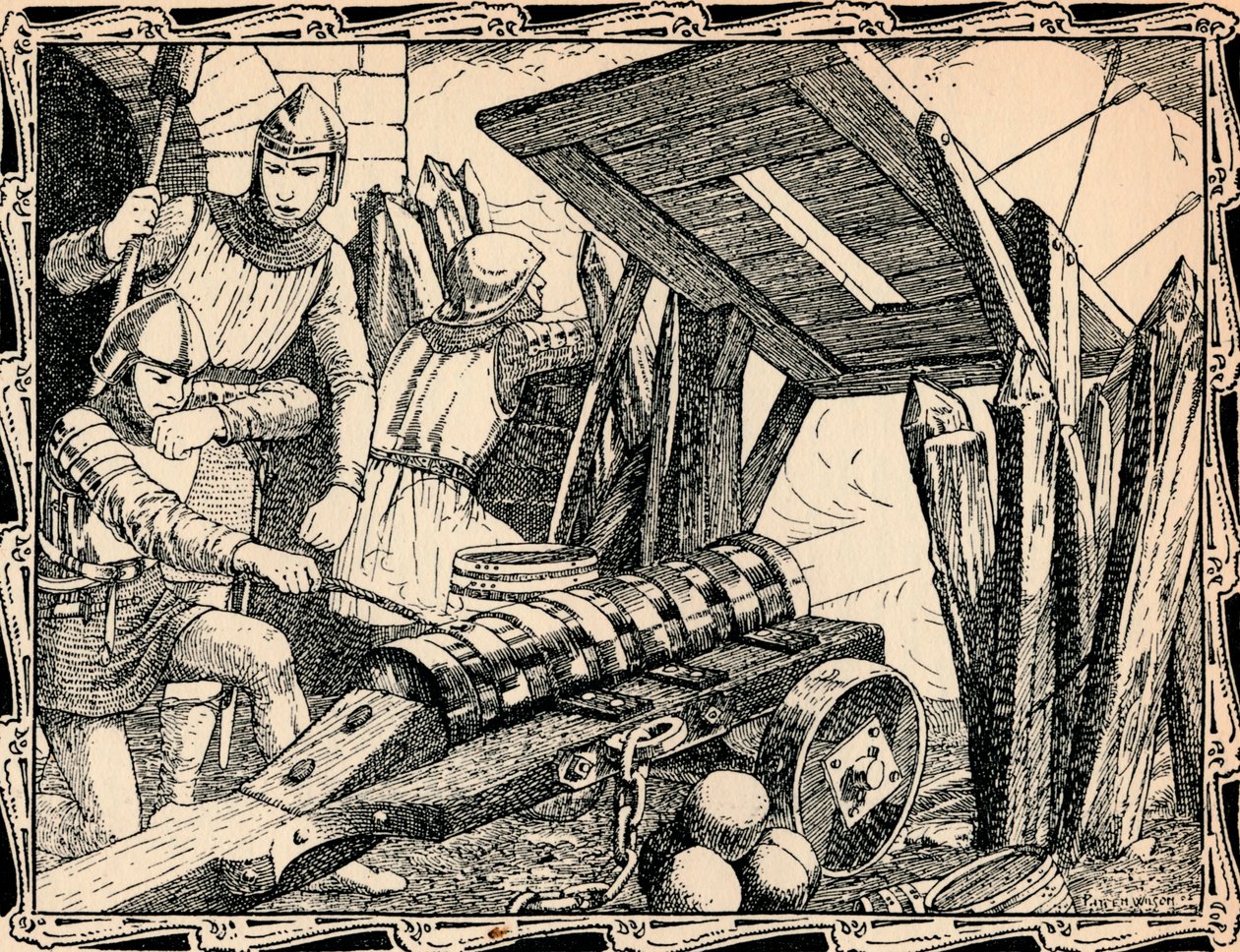Die erste Kanone bei Crecy, 1902 von Patten Wilson