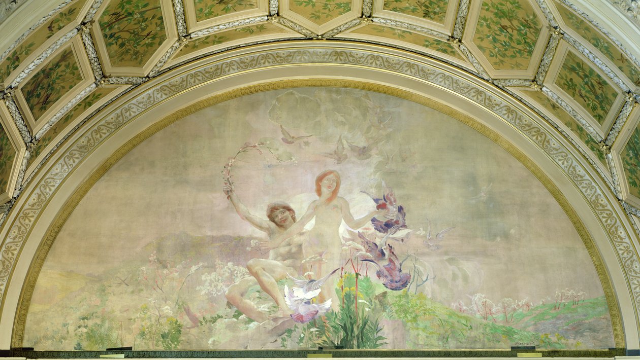 Jugend, aus Die drei Lebensalter des Menschen, 1887 (Wandgemälde) von Paul Albert Besnard