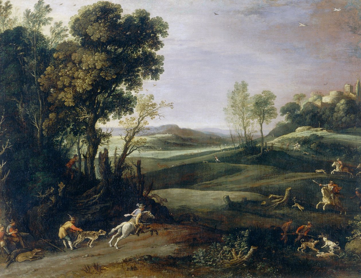 Wildschweinjagd von Paul Bril