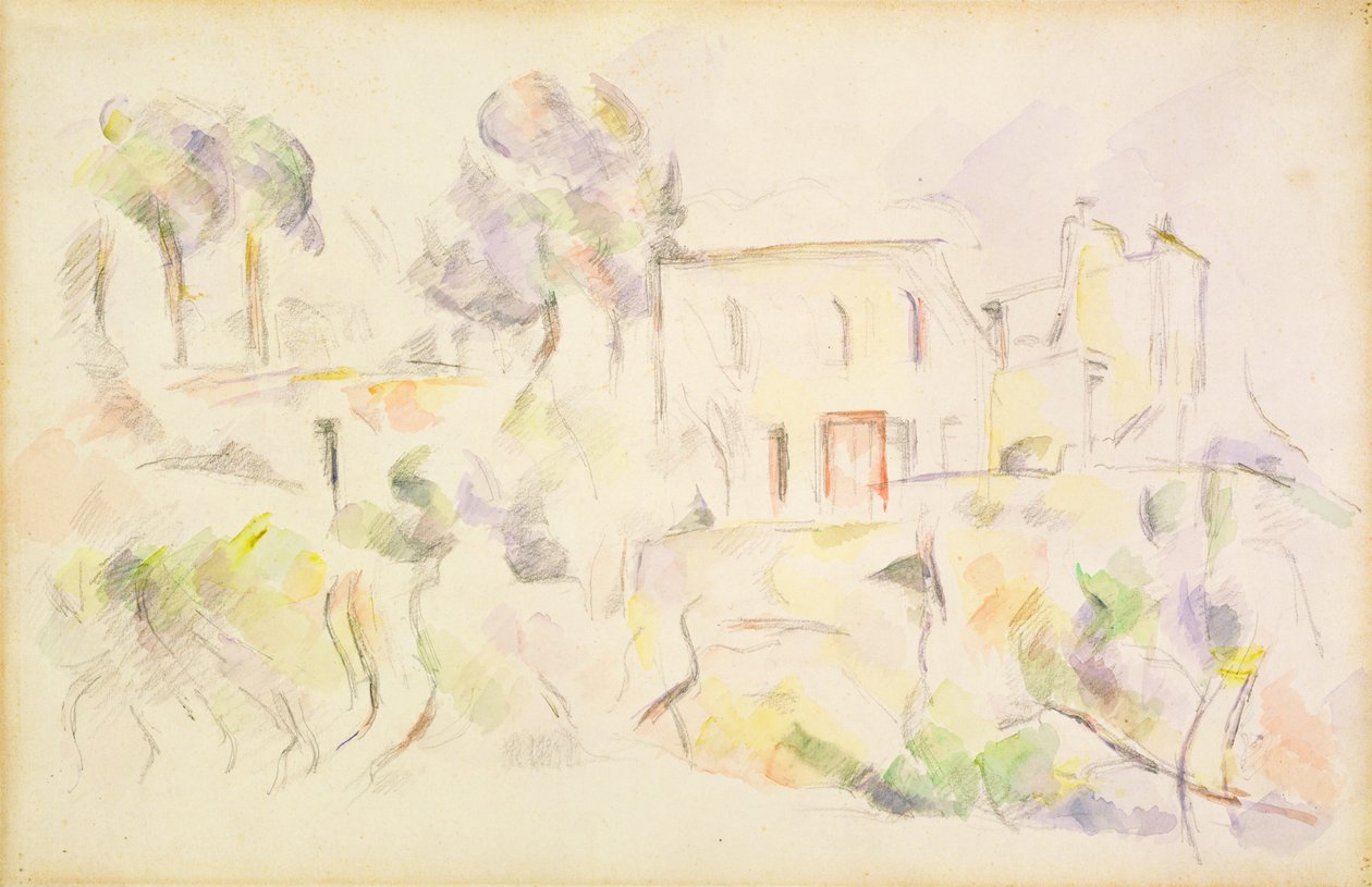 Gruppe von Häusern, 1890-94 von Paul Cézanne