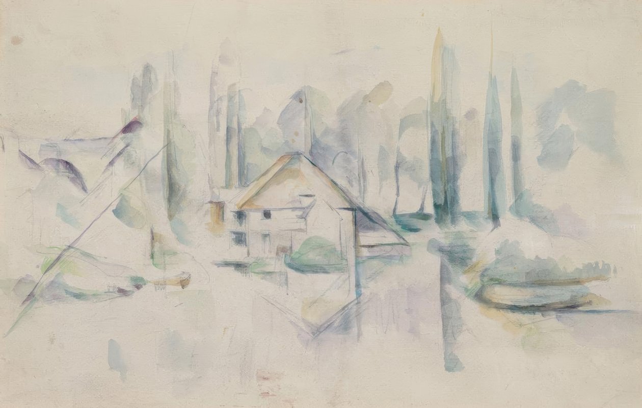 Haus am Wasser von Paul Cézanne