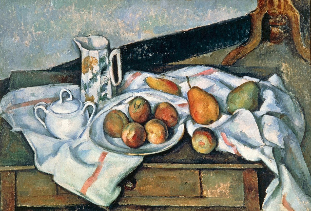 Stillleben mit Pfirsichen und Birnen, 1888-90 von Paul Cézanne