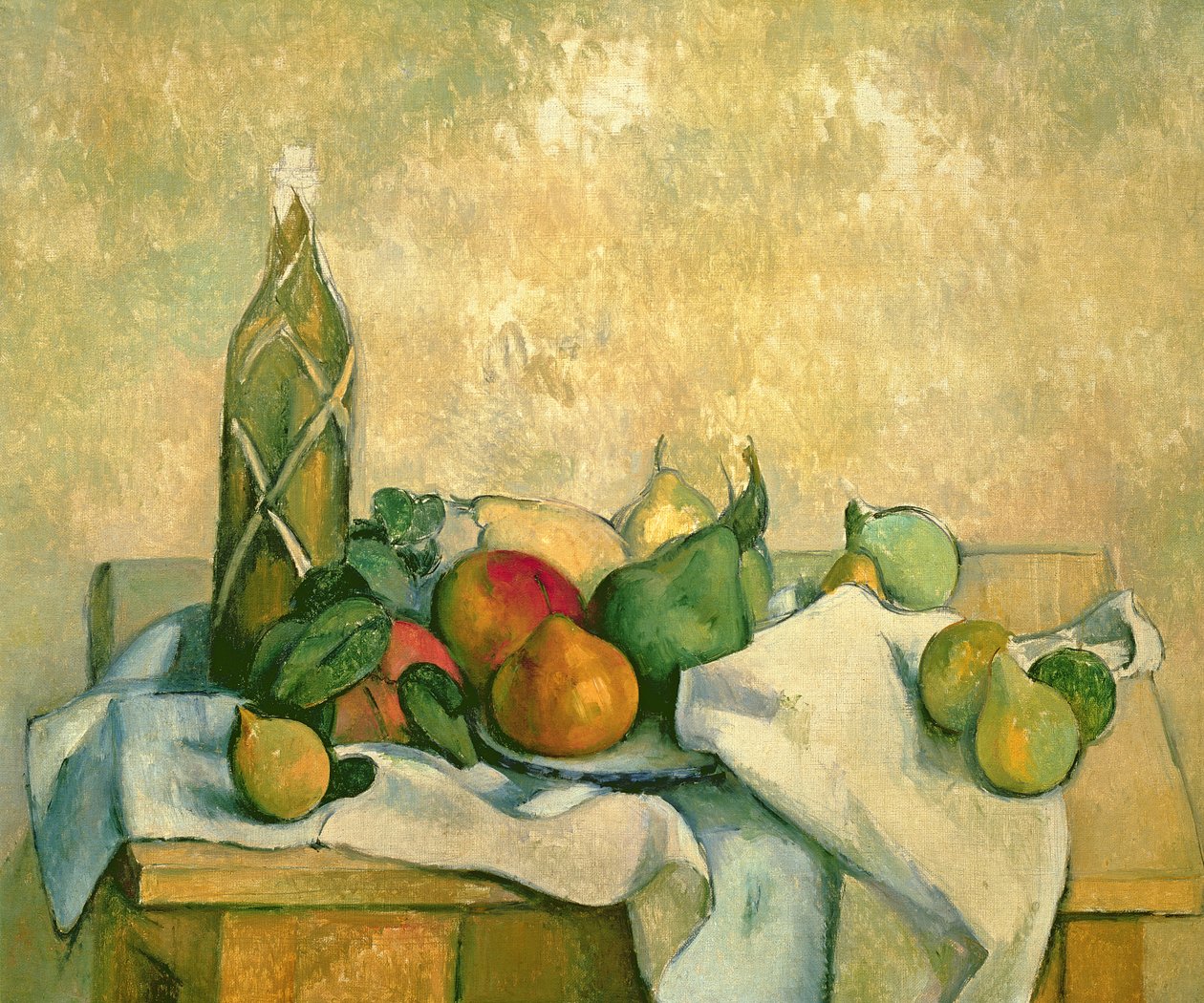 Stillleben mit Likörflasche, 1888-90 von Paul Cézanne