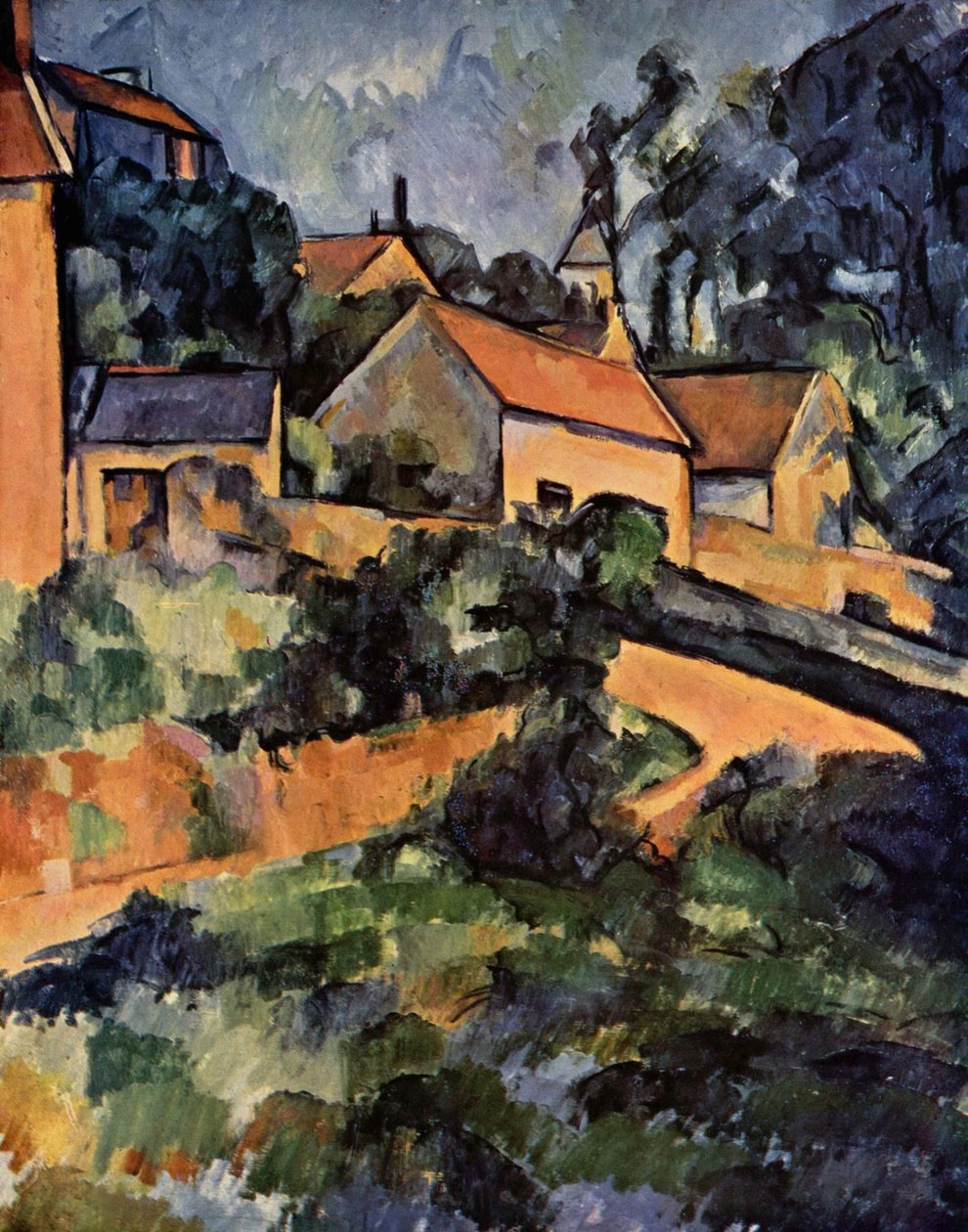 Straßenkurve in Montgeroult von Paul Cézanne