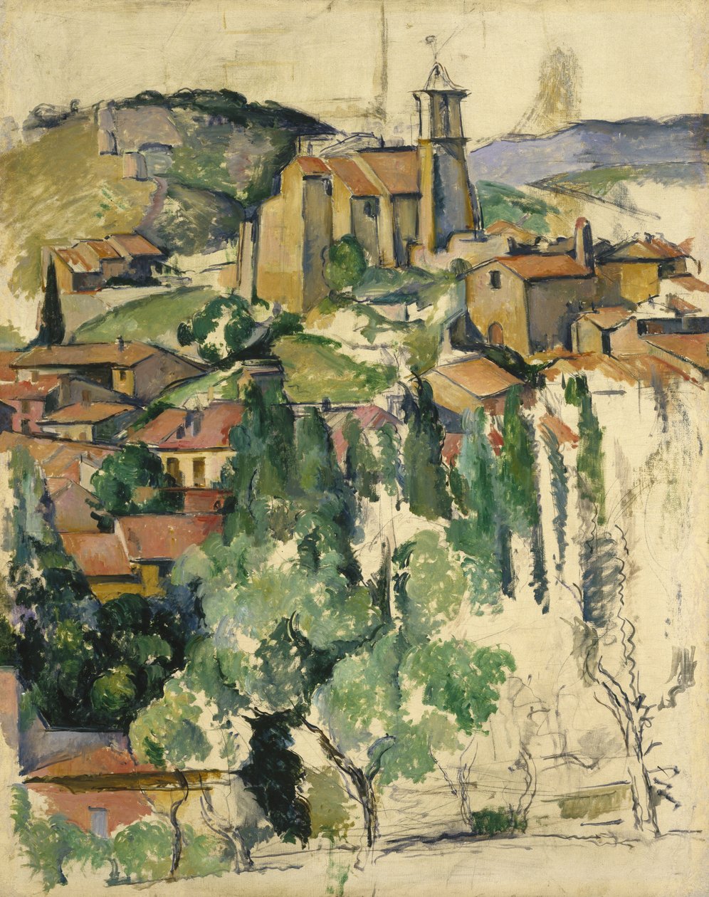 Das Dorf Gardanne von Paul Cézanne