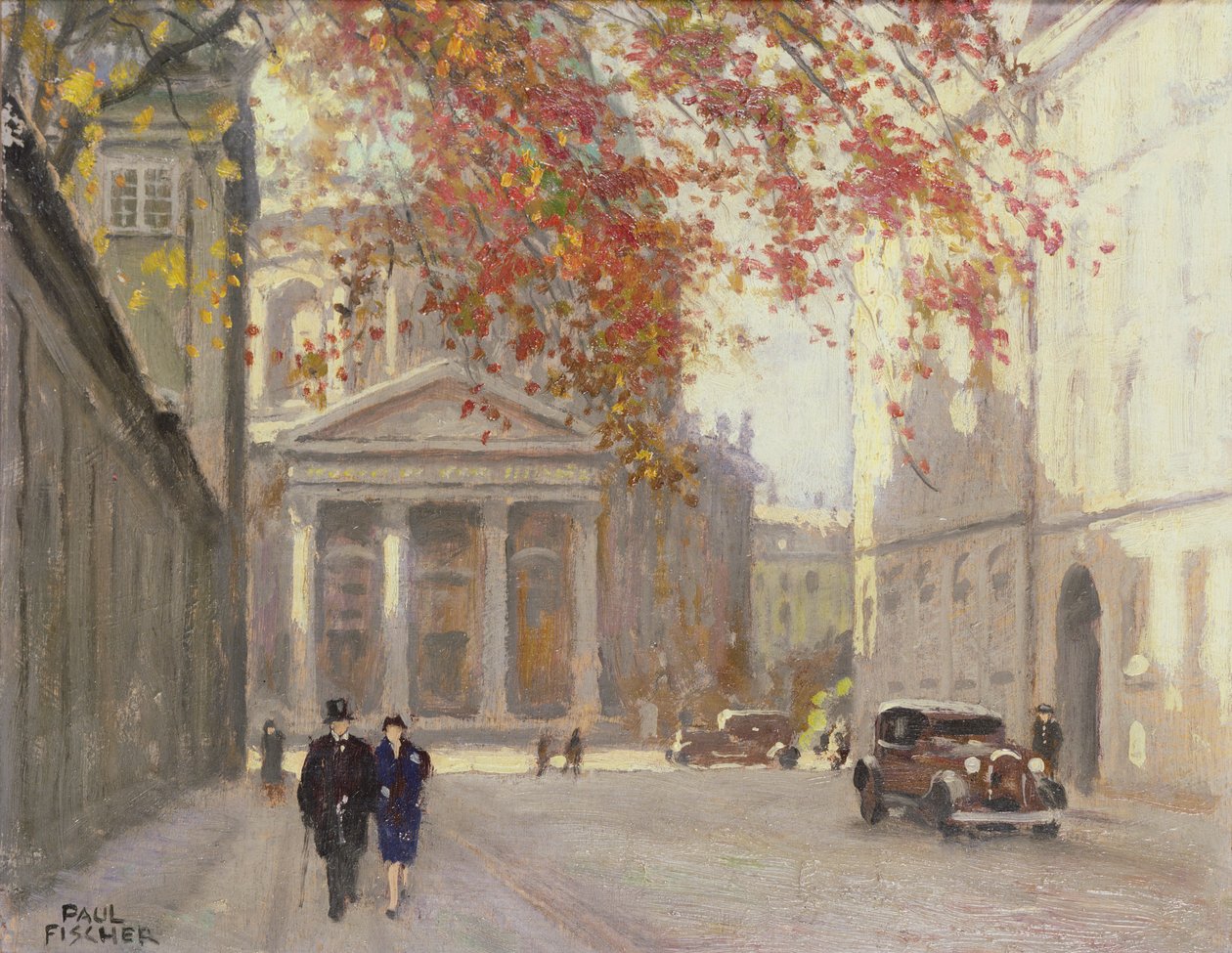 Eine Straße in Kopenhagen von Paul Fischer