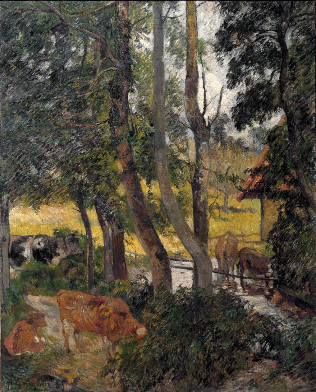 Bretonische Landschaft, 1885 von Paul Gauguin