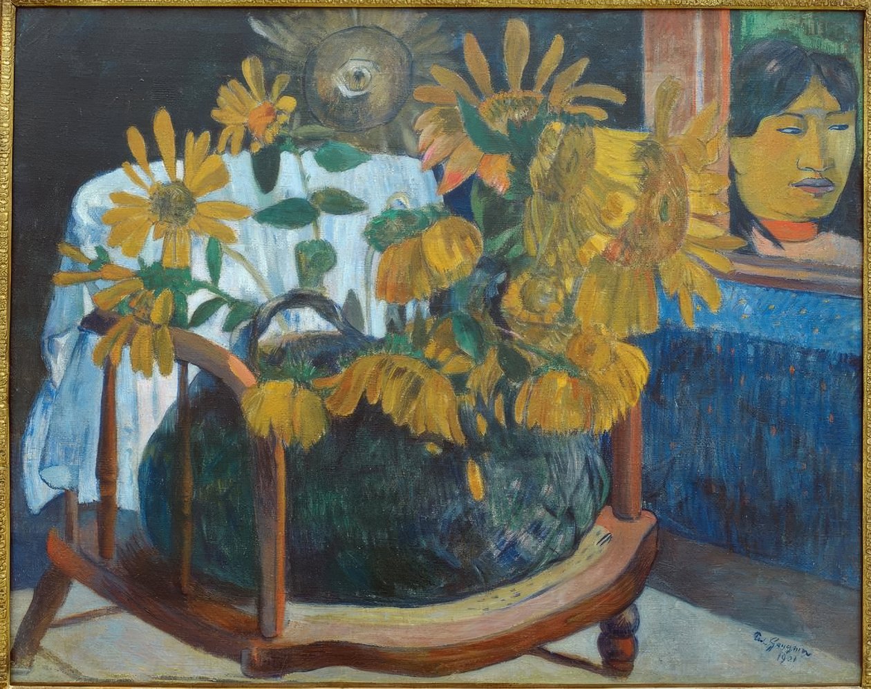 Sonnenblumen in einem Sessel II von Paul Gauguin