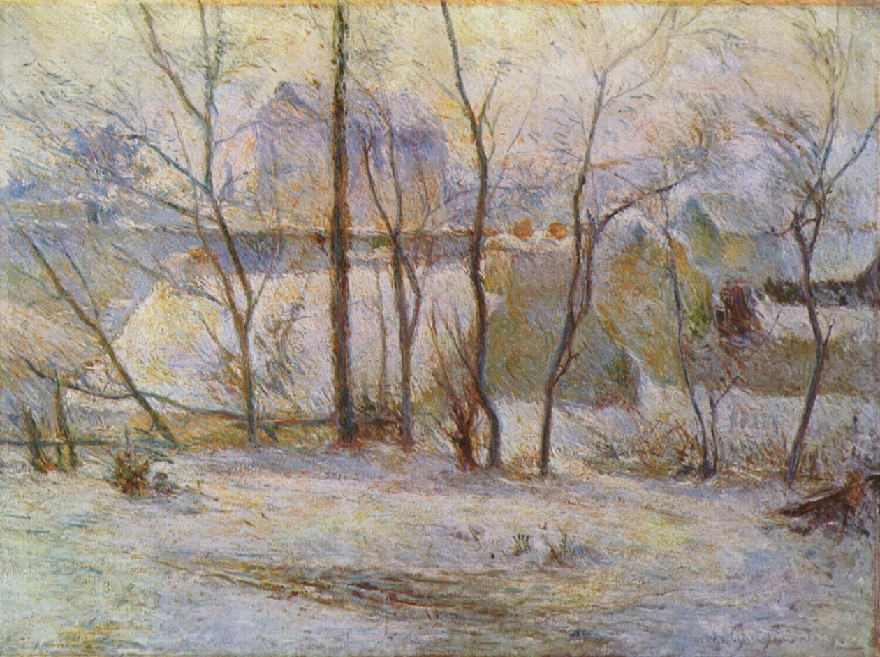 Garten im Schnee von Paul Gauguin
