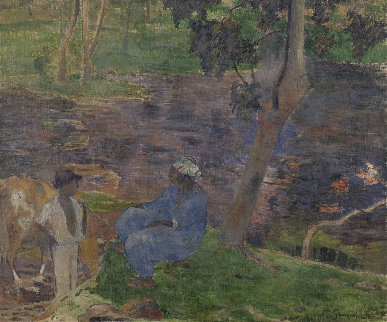 Am Ufer des Sees in Martinique von Paul Gauguin