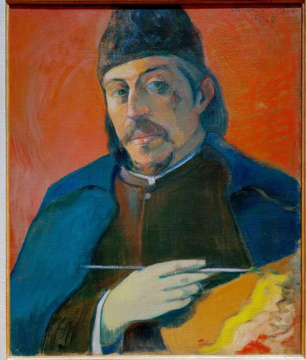 Selbstporträt mit Palette von Paul Gauguin