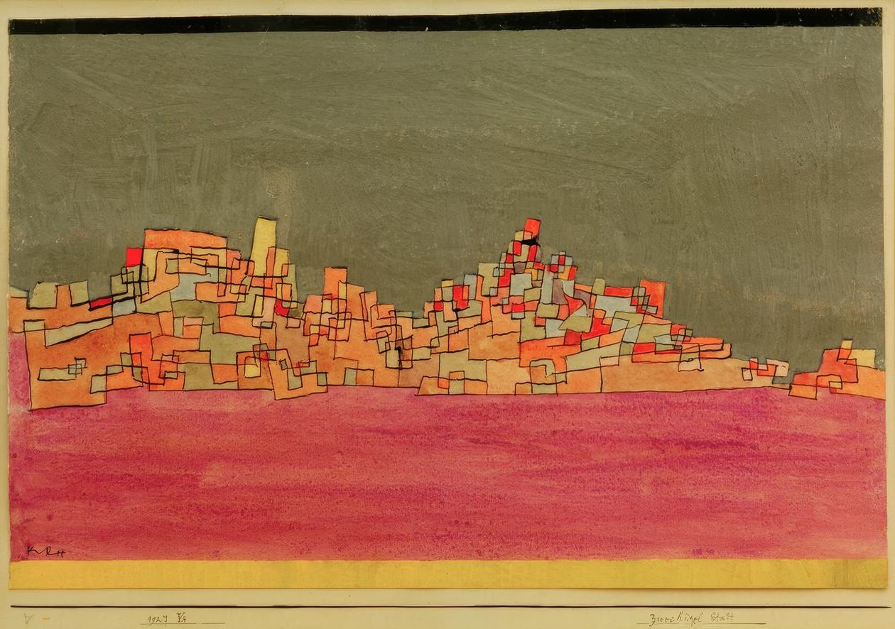 Zweihügel Stadt von Paul Klee