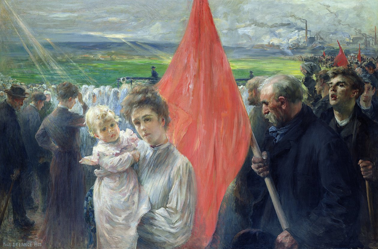 Ein Streik in Saint-Ouen, 1908 von Paul Louis Delance