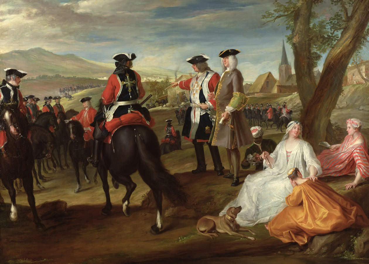 Parade der Schwarzen Musketiere auf der Plaine des Sablons, 1729 von Paul Ponce Antoine Robert