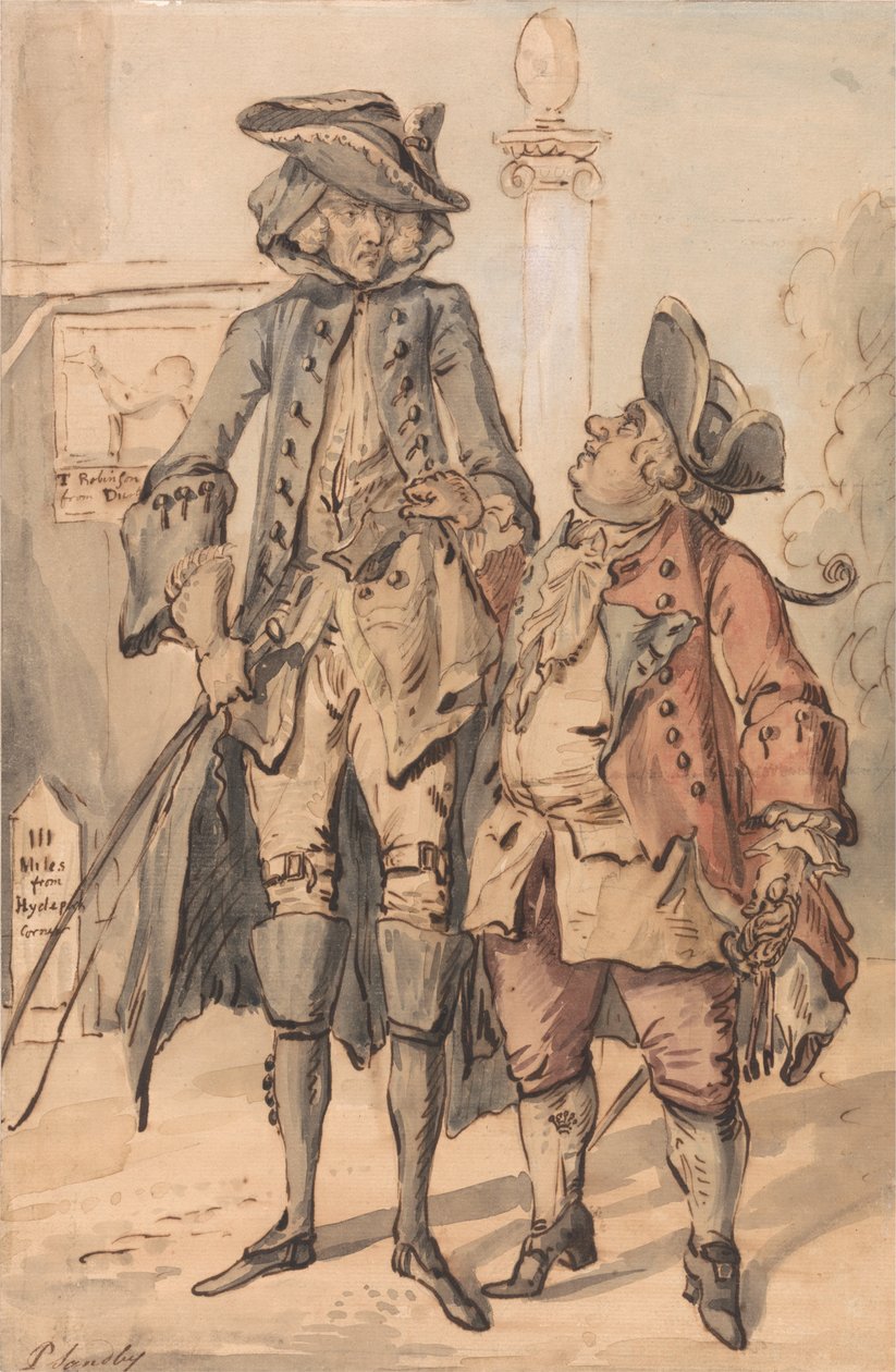 Karikatur von George Bubb Dodington und Sir Thomas Robinson von Paul Sandby