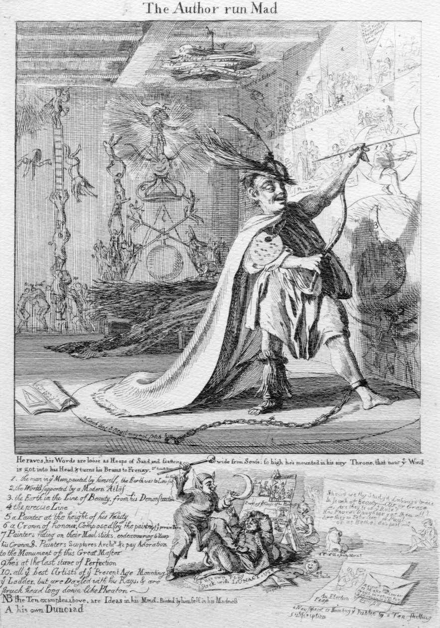 Der Autor wurde verrückt, 1755 von Paul Sandby