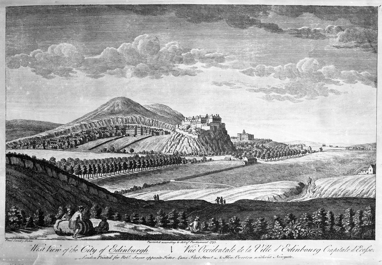 Westansicht der Stadt Edinburgh, 1753 von Paul Sandby