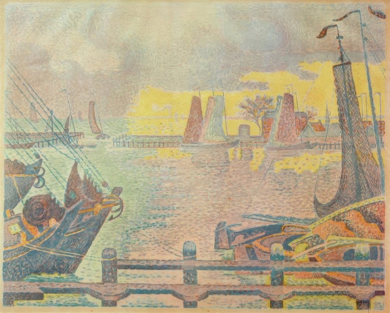 Die Boote in Vlissingen von Paul Signac